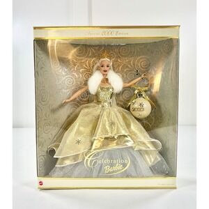 New Vintage 2000 Special Edition Celebration Barbie Doll Mattel 28269 NRFB Gold